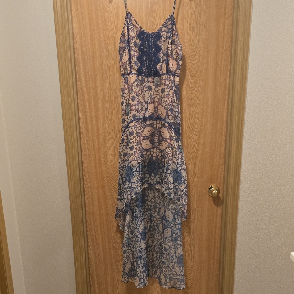 Foxiedox Boho Blue and Cream Dress